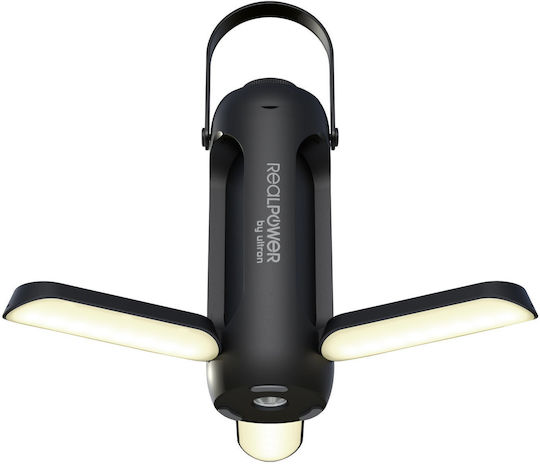 Ηλιακό Φωτιστικό Realpower Led Outdoor Light 190 Solar Black 6.000mah