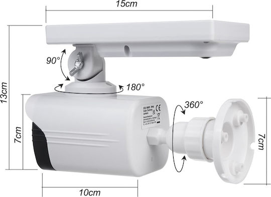 CE ‘RI Solar Light 5W 800lm Red with Motion Sensor and Photocell IP66 85cmx85cmx125cmcm