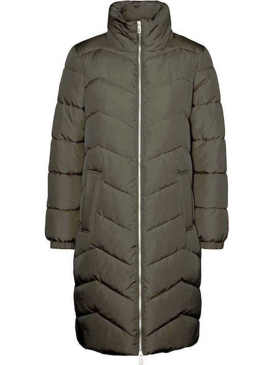 Liga Kurz Damen Puffer Jacke Khaki