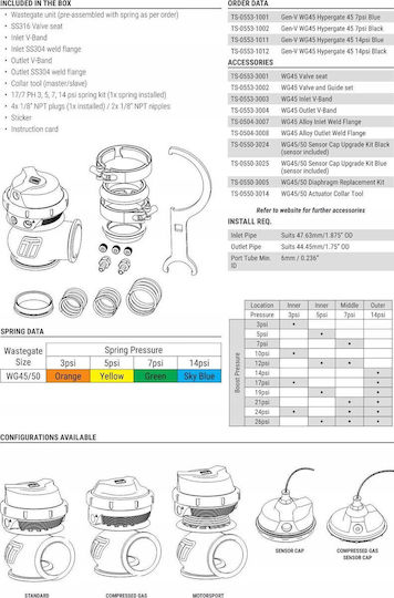 Turbosmart Supapă de evacuare auto TS-0553-1012