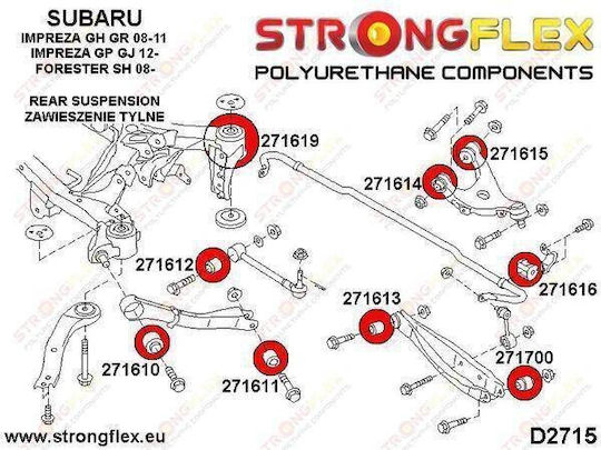 Strongflex Храсти за Subaru Импреза 271619B