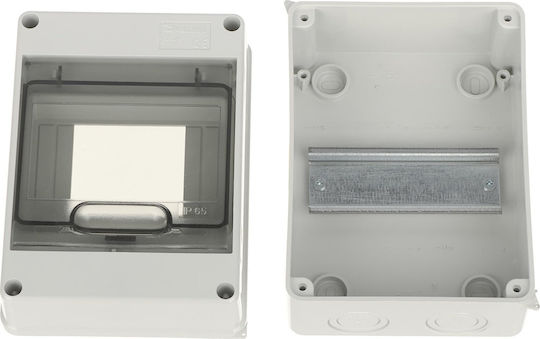 Eurolamp Wall mounted Waterproof 4-Elements Fuse Box with 1 Row W120xH160xD90mm