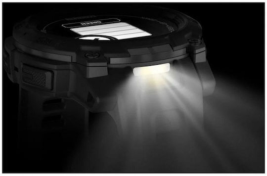 Garmin Instinct 3 Solar Tactical Edition Aluminium 45mm Αδιάβροχο Smartwatch με Παλμογράφο (Black with Black Band)