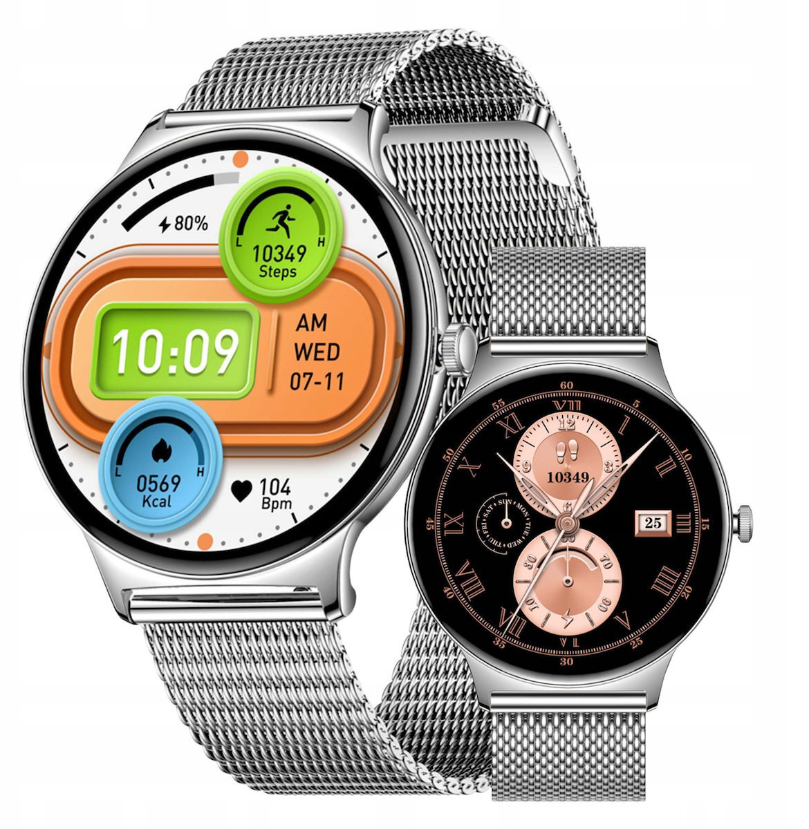 Colmi V89 Smartwatch με Παλμογράφο (Steel Silver)