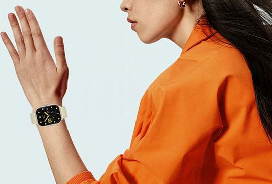 Colmi C63 Aluminium Smartwatch με Παλμογράφο (Κίτρινο)
