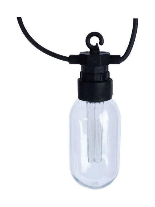 Vilde Wasserdichte Lichterkette Beleuchtung LED IP44 9,5 m mit 10 Lampen Warmweiß