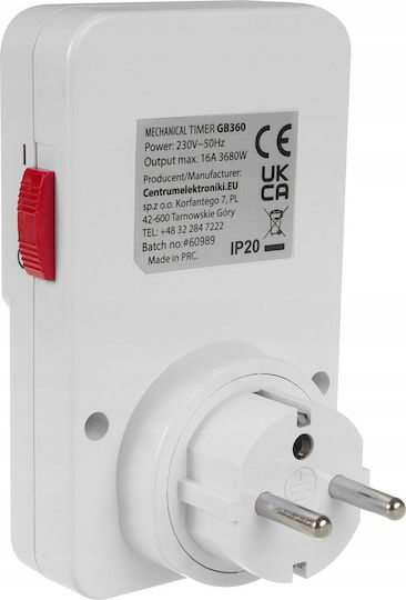 Timer Switch Mechanical Timer Greenblue 48 Programs Max Load 16a Ip20 Gb360 E
