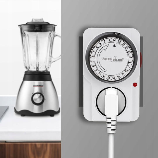 Timer Switch Mechanical Timer Greenblue 48 Programs Max Load 16a Ip20 Gb360 E