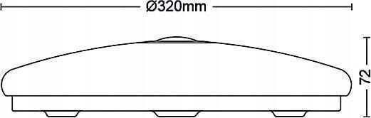 Philips Στρογγυλό Εξωτερικό LED Panel 16W με Θερμό Λευκό Φως 32εκ.