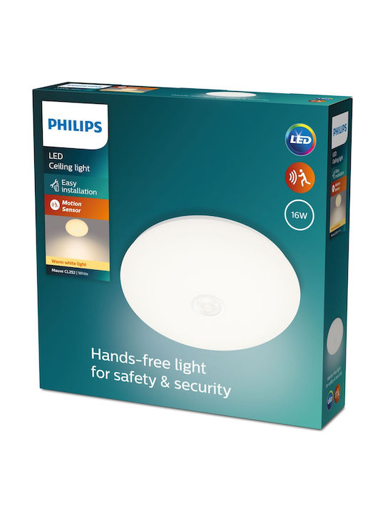 Philips Round Outdoor LED Panel 16W with Warm White Light 32cm