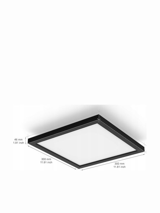 Philips Square Outdoor LED Panel 19W with Warm to Cool White Light 30x30cm