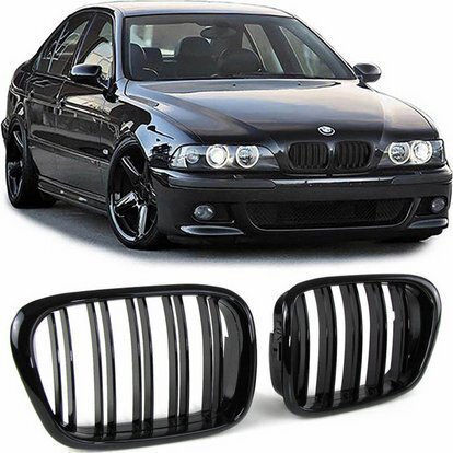 Mtuning Sports Grill Double Ribs Gloss Black Bmw 5 E39 1995-2003