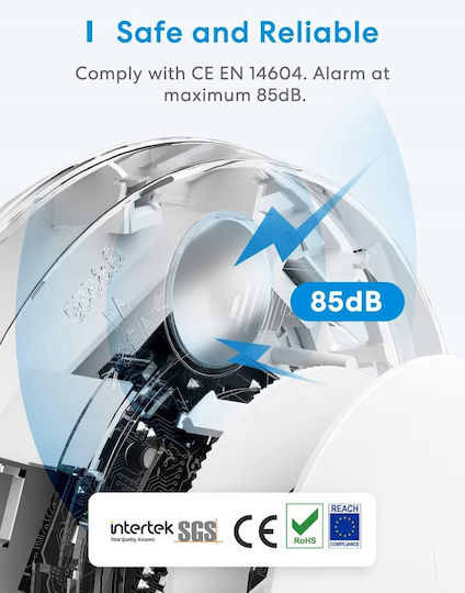 Meross Autonom Rauchmelder WLAN 16 Zonen