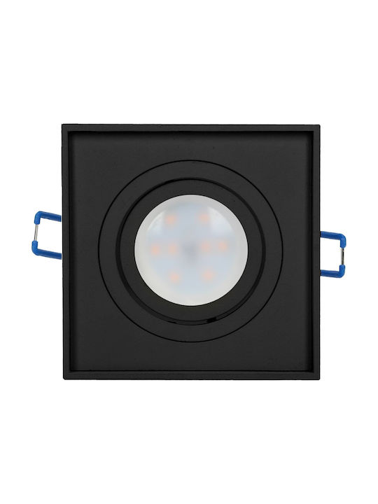 Orno Square Frame for Spot GU10 Black 1pcs