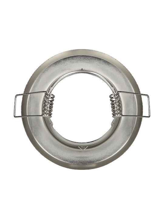 Orno Round Plastic Recessed Spot with Socket GU10 Silver 1pcs