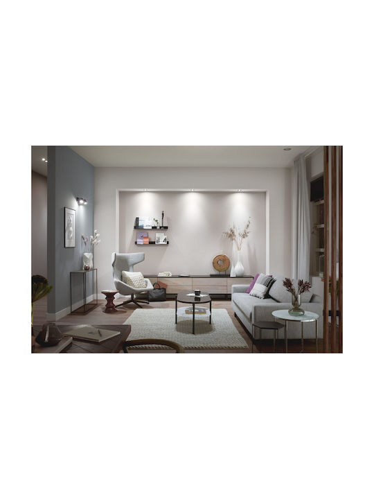 Philips Centura Round Metallic Recessed Spot with Integrated LED and Natural White Light Silver 1pcs
