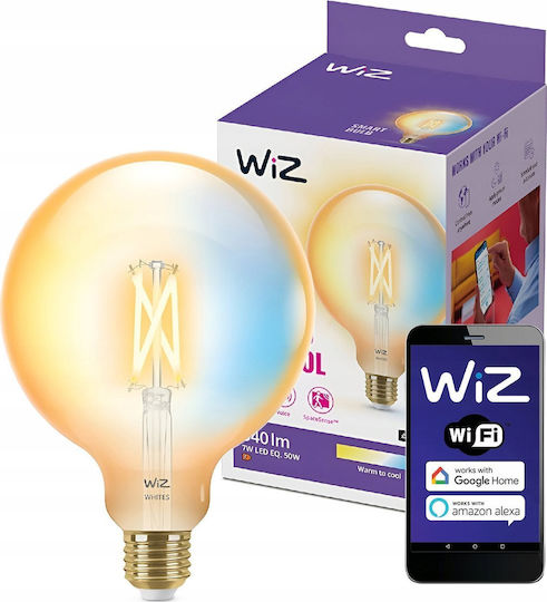 WiZ Smart Bulb LED for Socket E27 and Shape G125 Adjustable White 640lm