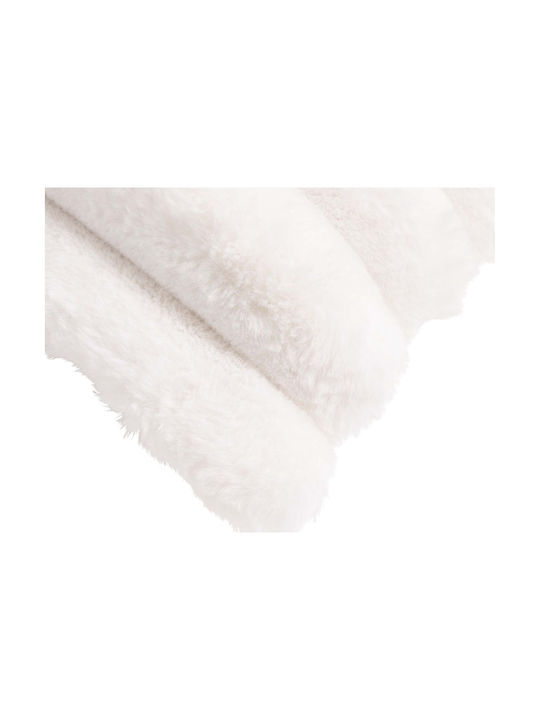 Douceur d'Intérieur Sofa-Kissen Vacuum Abnehmbar aus Pelzige Weiß 45x45cm