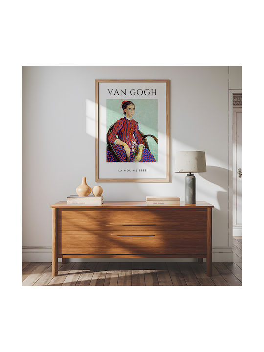 Poster Van Gogh La Mousme Art231 21cm X 30cm Λευκή Ξύλινη Κορνίζα