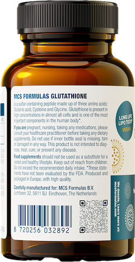 MCS Formulas Glutathione Reduced 500mg 60 Capsules