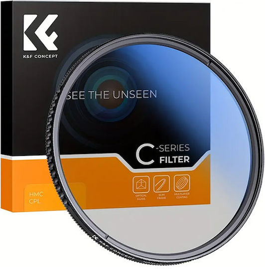 K&F Concept Multi-Coated Circular Polarizer Slim CPL Filter Diameter 72mm with MC Coating for Camera Lenses