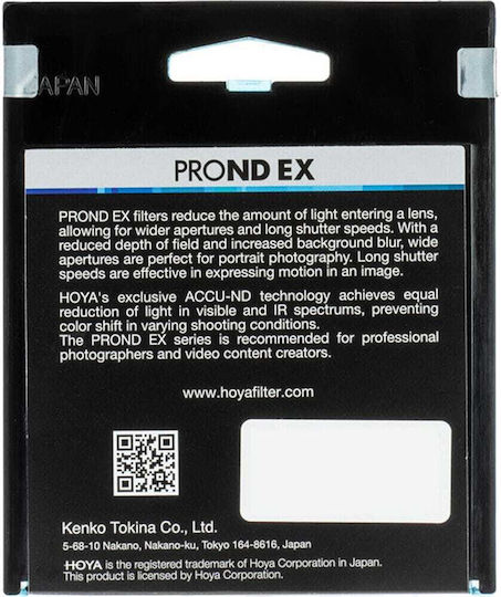 Hoya ProND EX 1000 Filter ND / Clear 55mm for Camera Lenses