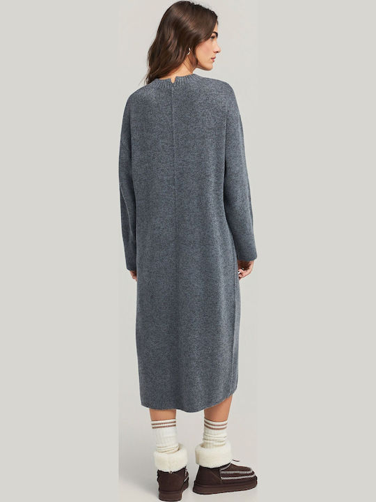 Midi Dress Knitted Gray