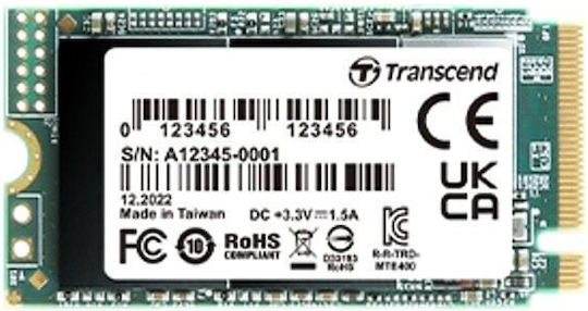 Transcend SSD 512GB τύπου M.2 με σύνδεση PCI Express 3.0 TS512GMTE400S