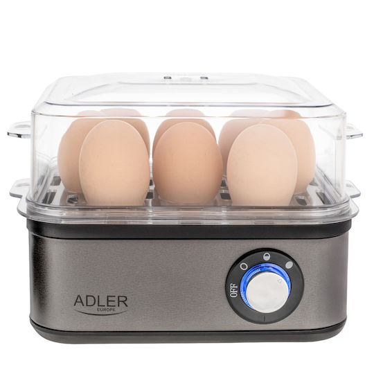 Adler Βραστήρας Αυγών 8 Θέσεων 800W Γκρι