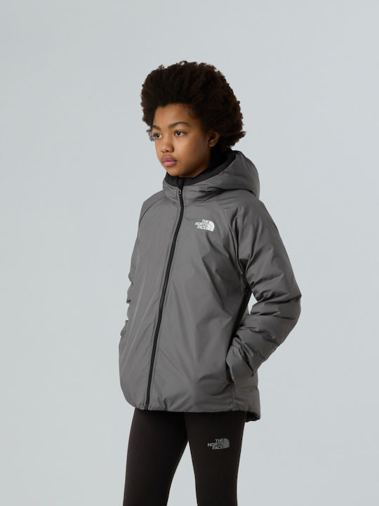 Waterproof Kids Sports Short Double Sided Hooded Jacket Black