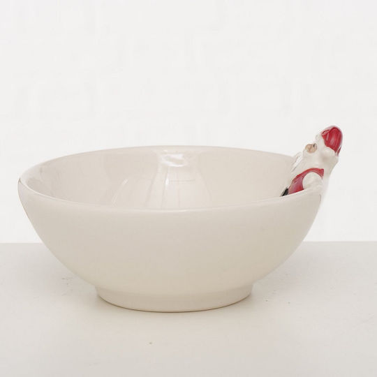 Artekko Weihnachtlich Schale Keramik Weiß D12cm.
