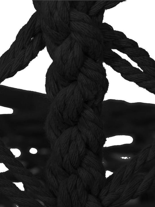 Brazilian Leagăn fotoliu cu bază și pernă material textil Negru Rezistență până la 150kg L79xL80xH120cm