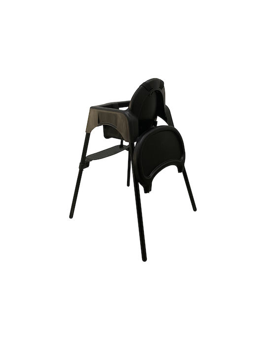 Fun Baby Baby Highchair 2 in 1 with Adjustable Height Black