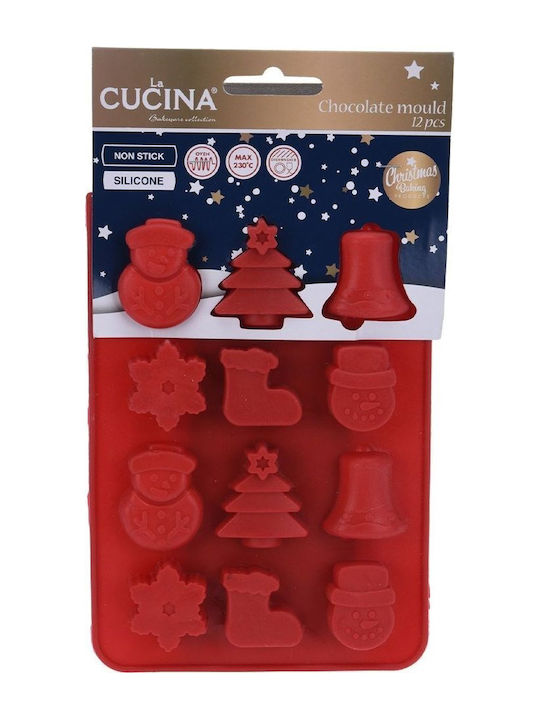 La Cucina Χριστουγεννιάτικη Φόρμα Γλυκών Καφέ 19.5x14εκ.