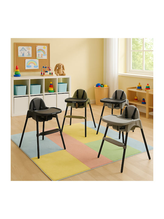 Fun Baby Baby Hochstuhl 2 in 1 mit Höhenverstellbar Grau