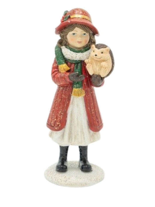 Eurolamp Decorative Polyresin Red Hedgehog Girl 5x13cm