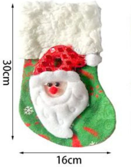 Spring Spring Christmas Items 24w04abcd Height 18cm Width 10cm Christmas Stocking Santa Claus