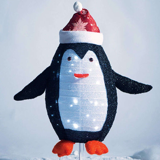Aca Beleuchtet Weihnachtliche Stoff Figur Pinguin Schwarz Höhe 72cm Penguin