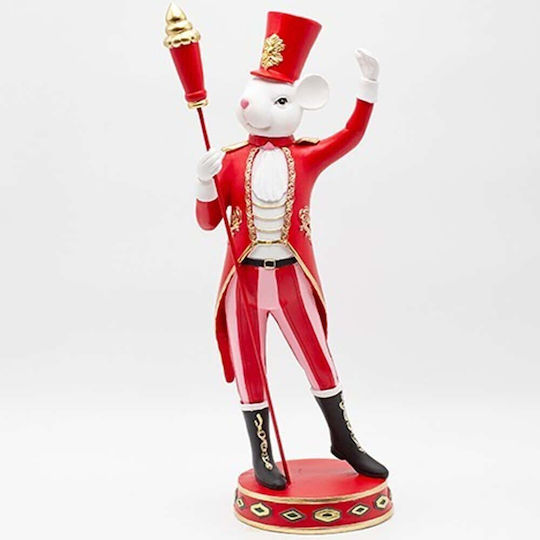 Eurolamp Militärischer Maus Rot Polyresin 17,5x40,2cm