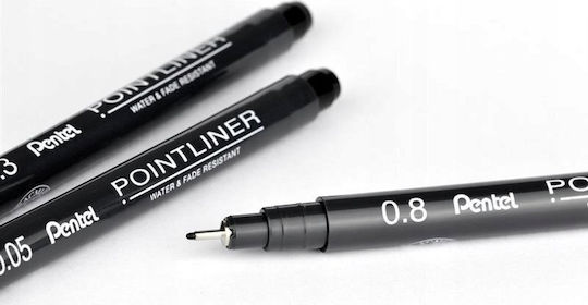 Pentel Μαρκαδόρος Σχεδίου Μαύρος 0.2mm