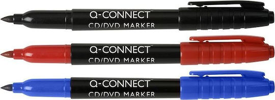 Q-Connect Μαρκαδόρος για CD/DVD Κόκκινος 1mm