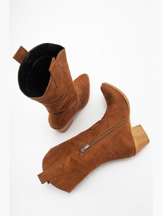 Suede Γυναικείες Μπότες Καφέ