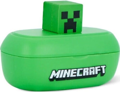 OTL Minecraft 3D Character In-ear Bluetooth Handsfree Ακουστικά με Θήκη Φόρτισης Πράσινα