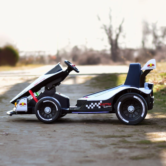F1 Go Kart Cu Un Loc Cu Telecomandă 24 Volt Alb Pentru 3+ Ani