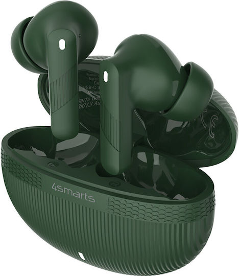 4Smarts SkyBuds Pro ANC Bluetooth Handsfree Căști cu Carcasă de Încărcare Verde