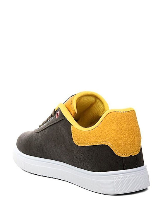 Sneakers Μαύρο Με Κίτρινο