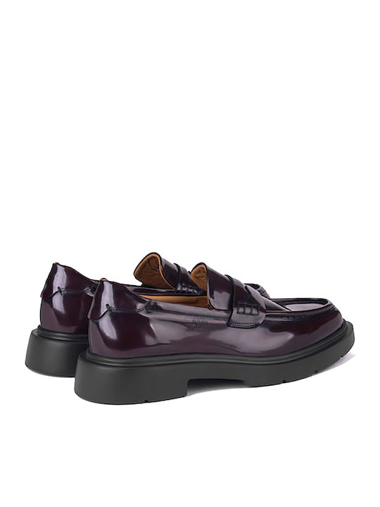 Δερμάτινα Ανδρικά Loafers σε Μπορντό Χρώμα