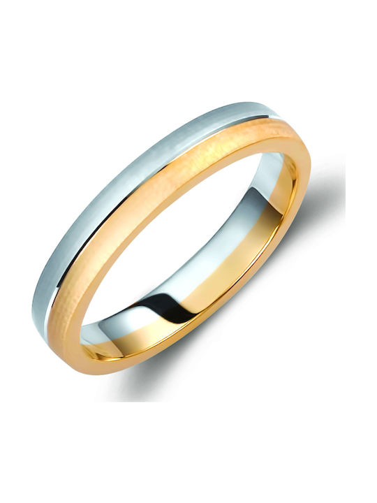 Valauro – Bicolour 9K Gold Wedding Rings Thickness 3.50mm