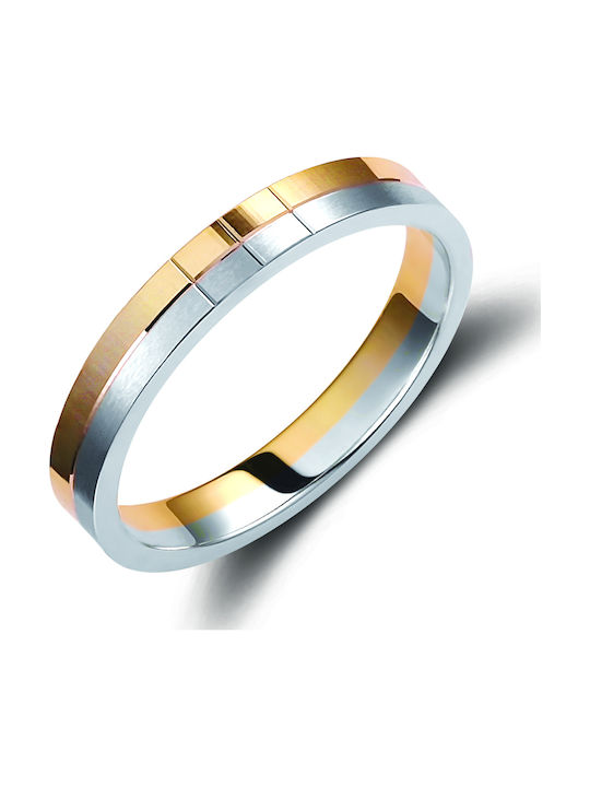 Valauro Βέρες Δίχρωμες 9κ – Πάχος 3.50mm