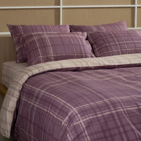 Sunshine Duvet Cover Cotton Queen 230x250 Cotton Feelings 2066 Mauve